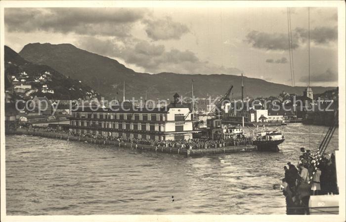 Bergen Norwegen Hafenpartie