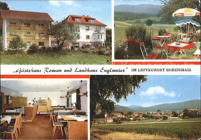 Bodenmais Gaestehaus Roman und Landhaus Englmaier Gartenterrasse Gaststube Panor