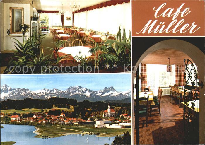 Lechbruck See Cafe Mueller Gaststube Panorama