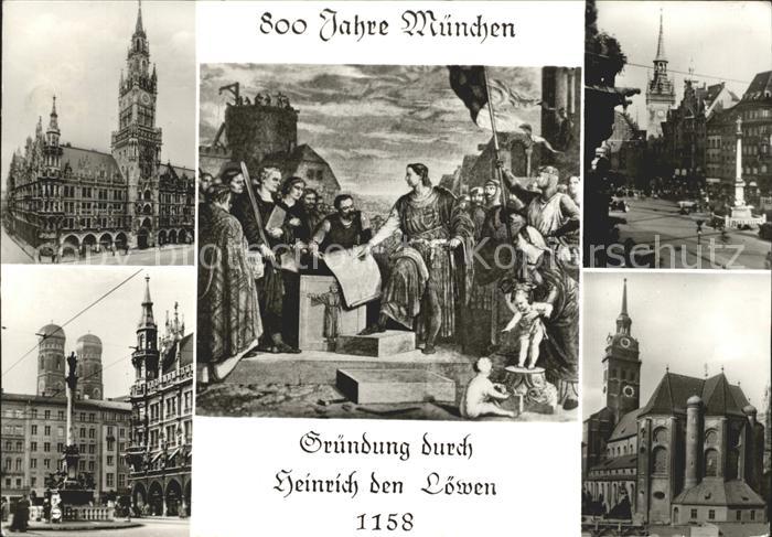 Muenchen Bayern Gemaelde Gruendung durch Heinrich den Loewen Sehenswuerdigkeiten