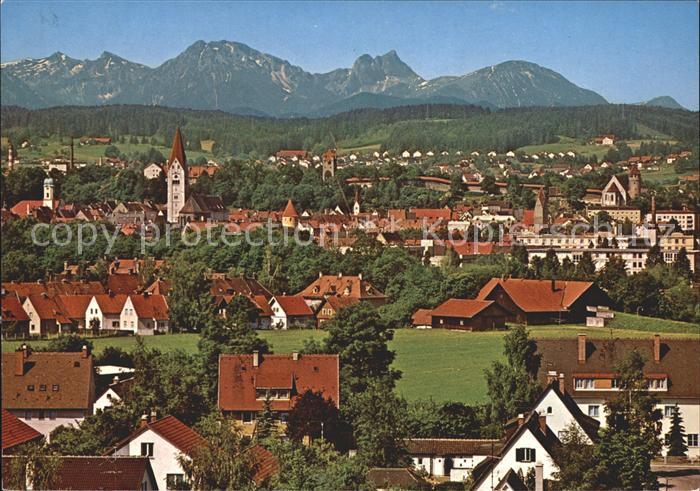 Kaufbeuren mit Tiroler und Allgaeuer Hochgebirge