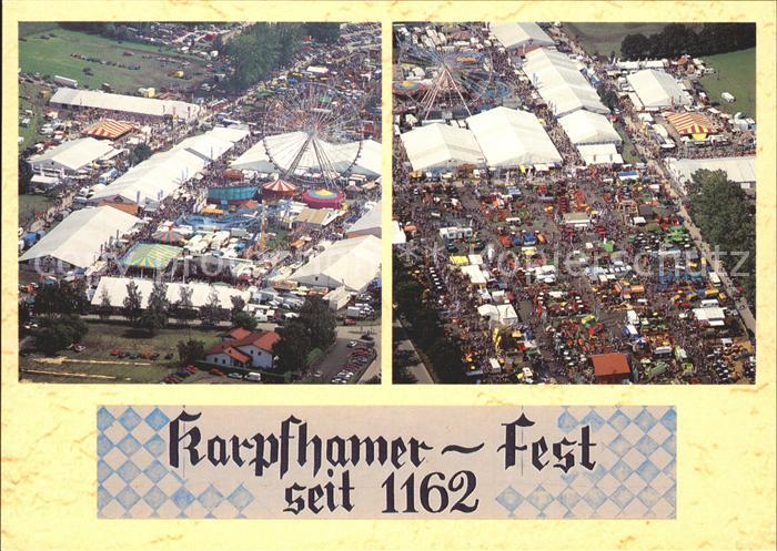 Karpfham Volksfestwiese in Karpfham Fliegeraufnahme