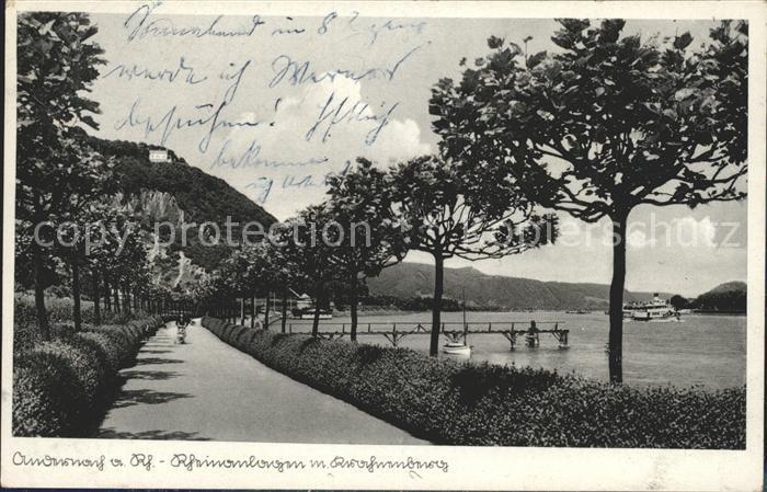 Andernach Rheinanlagen mit Drachenburg