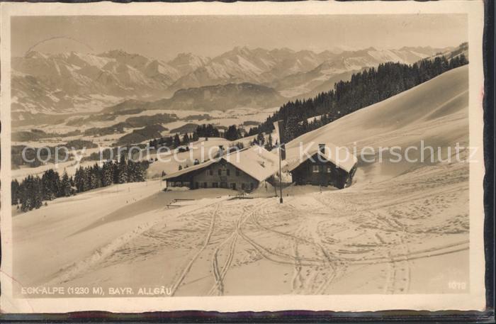 Sonthofen Oberallgaeu Berggasthaus Eck Alpe