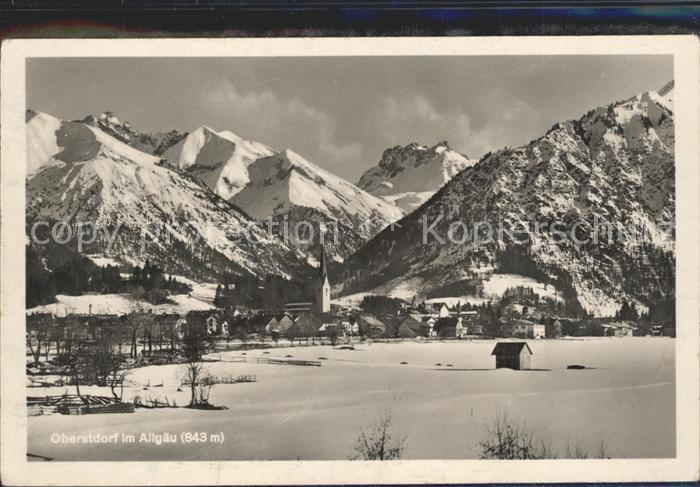 Oberstdorf mit Allgaeuer Alpen