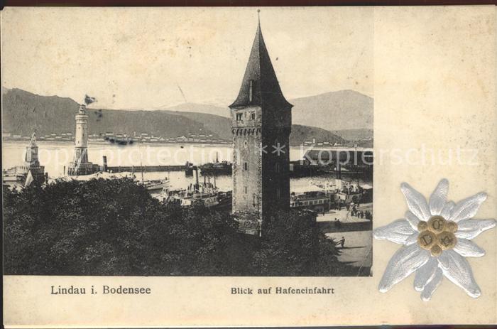Lindau Bodensee Hafeneinfahrt Leuchtturm
