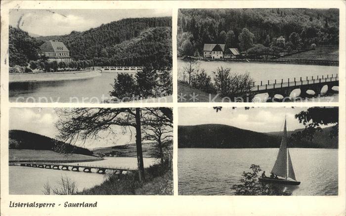 Listertalsperre Gaststaette Gut Kalberschnacke Stausee Bruecke Segelpartie
