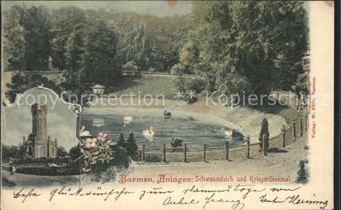 Barmen Wuppertal Anlagen Schwanenteich Kriegerdenkmal