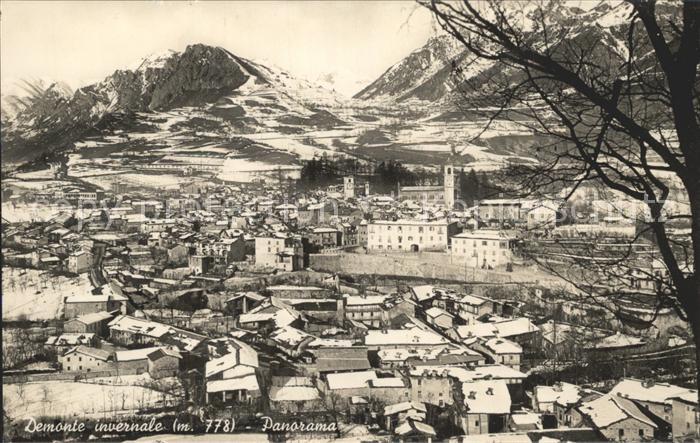 Demonte Cuneo invernale Panorama