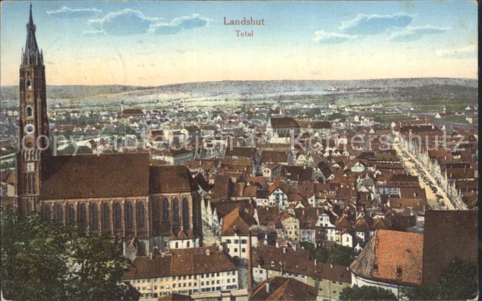 Landshut Isar Total mit Martinskirche