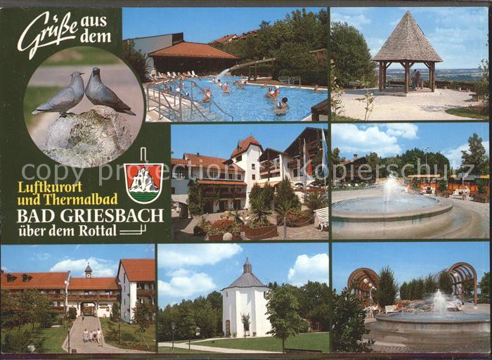 Bad Griesbach Rottal Schwimmbad Pavillon Kurhaus Brunnen Turm