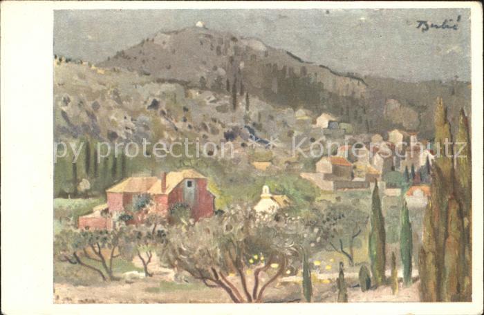 Dubrovnik Ragusa Kuenstlerkarte Bruno Bulic