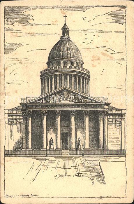 Paris Pantheon Kuenstlerkarte