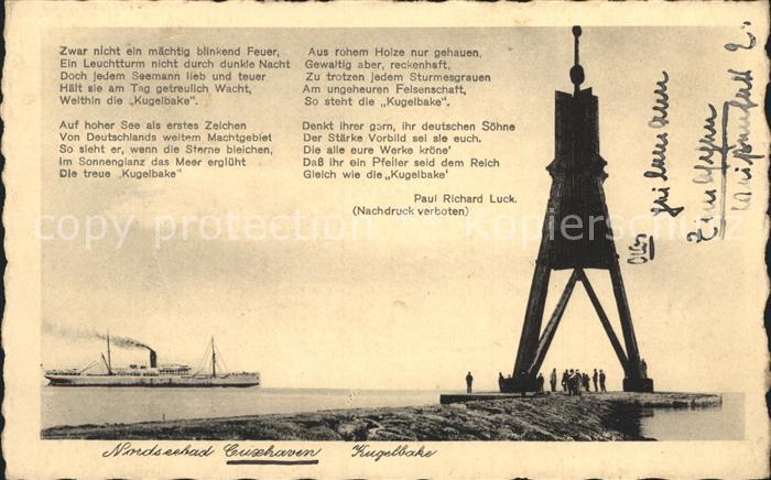 Cuxhaven Nordseebad Kugelbake