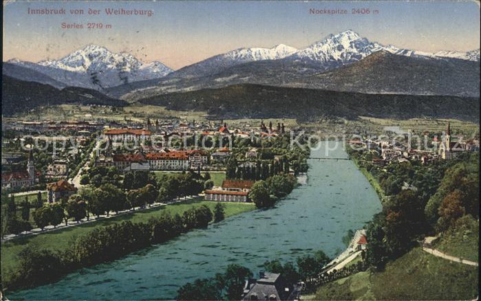 Innsbruck Blick von der Weiherburg