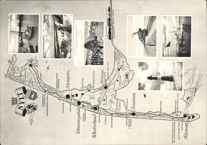 Westerland Sylt Landkarte mit Sehenswuerdigkeiten