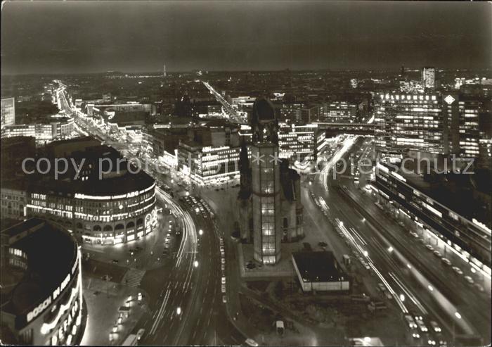 BERLIN  CITY Kurfuerstendamm Gedaechtniskirche Zooviertel bei Nacht