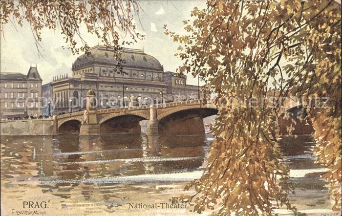 Praha Prahy Prague National Theater Kuenstlerkarte