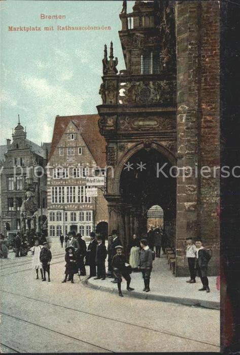 BREMEN  CITY Marktplatz und Rathauskolonaden