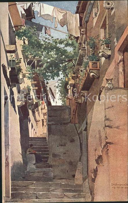 Dubrovnik Ragusa Ulica Palmoticeva gornji dio