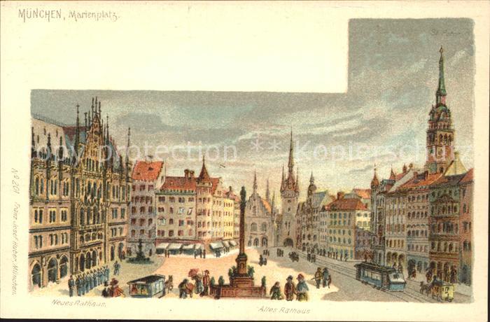 Muenchen Bayern Marienplatz Altes Rathaus