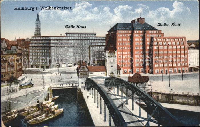 HAMBURG  CITY Chile Haus Ballin Haus Bruecke