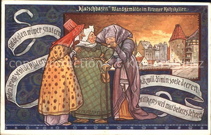 BREMEN  CITY Rathskeller Wandgemaelde Klatschbasen