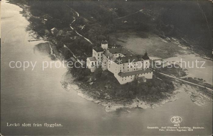 Schweden Leckoe slott fran flygplan