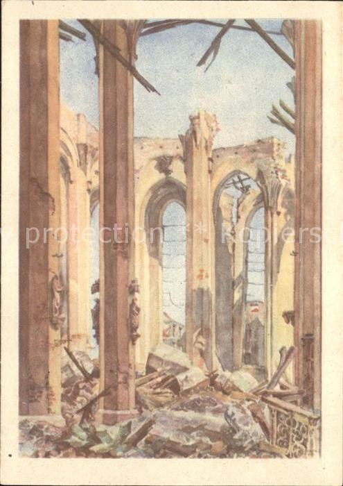 Muenchen Bayern Frauenkirche Haupt und suedliches Seitenschiff zerstoert 1944