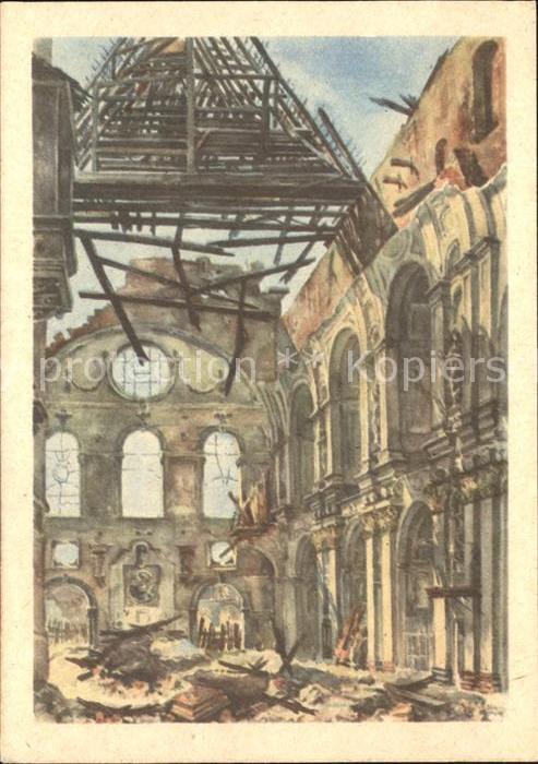 Muenchen Bayern Michaelskirche zerstoertes Schiff 1944