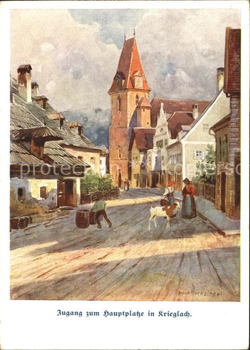 Krieglach Steiermark Hauptplatz Kuenstlerkarte