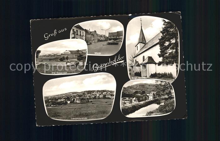 Baumholder Nahe kasernen Markt Ev Kirche Gesamtansicht Ausflugslokal Edingermueh