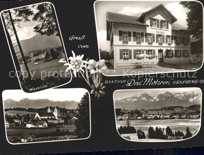 Urspring Steingaden Wieskirche Gasthof Drei Mohren Steingaden Urspring