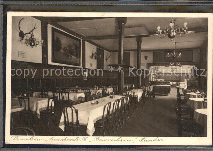 Muenchen Bayern Loewenbraeu Ausschank Zum Franziskaner Gastraum