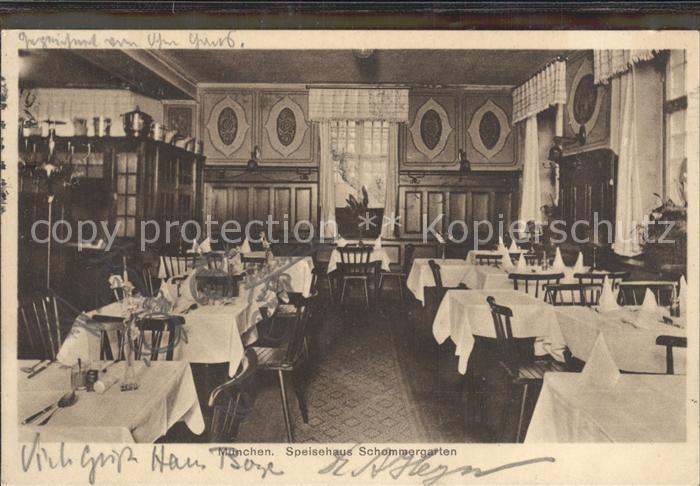 Muenchen Bayern Speisehaus Schommergarten