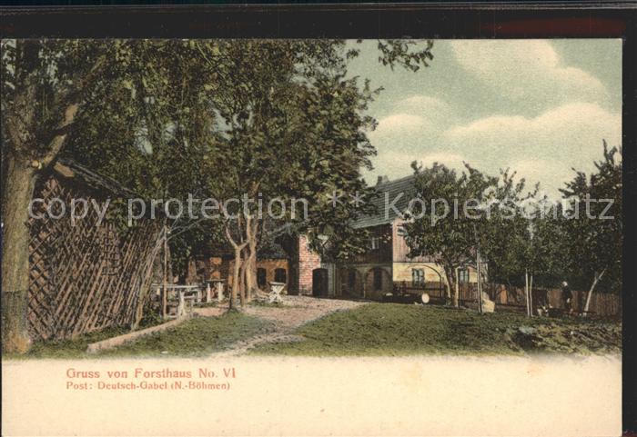 Deutsch Gabel Tschechien Forsthaus No VI