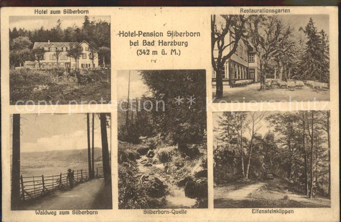 Bad Harzburg Hotel zum Silberborn Restaurationsgarten Waldweg Silberborn Quelle