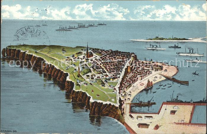 HELGOLAND Insel Schleswig-Holstein aus der Vogelschau