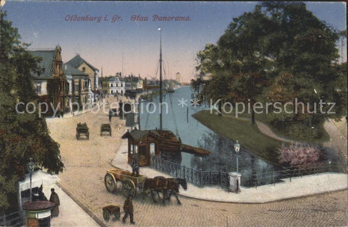 Oldenburg Niedersachsen Stau Panorama Pferdekutschen