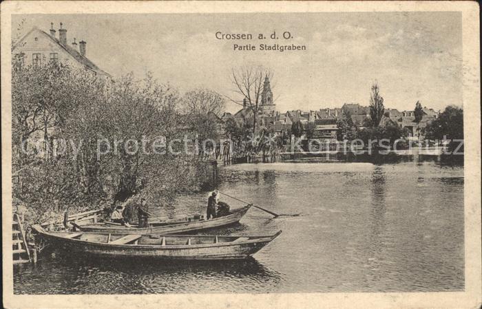 Crossen Oder Partie am Stadtgraben