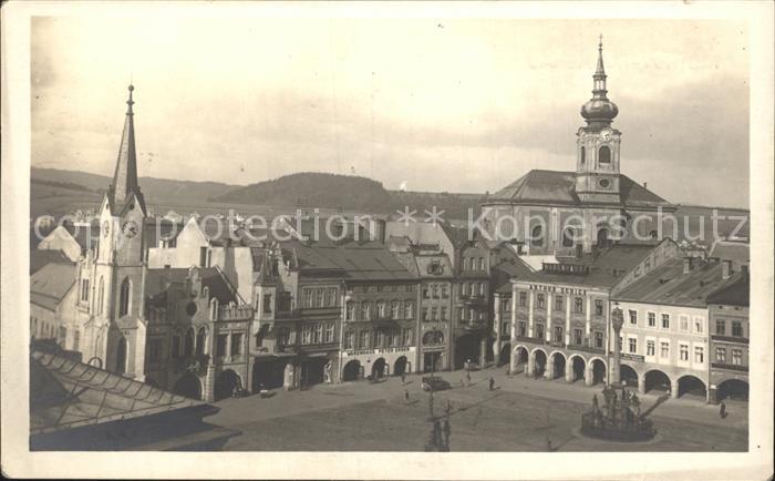 Trautenau Tschechien Platz mit Kirchen