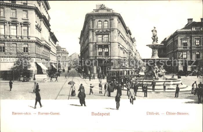 Budapest Baross-Strasse und Ulloeer-Strasse Strassenbahn