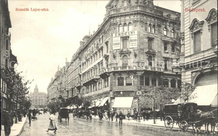 Budapest Kossuth Lajos-utca Pferdekutschen