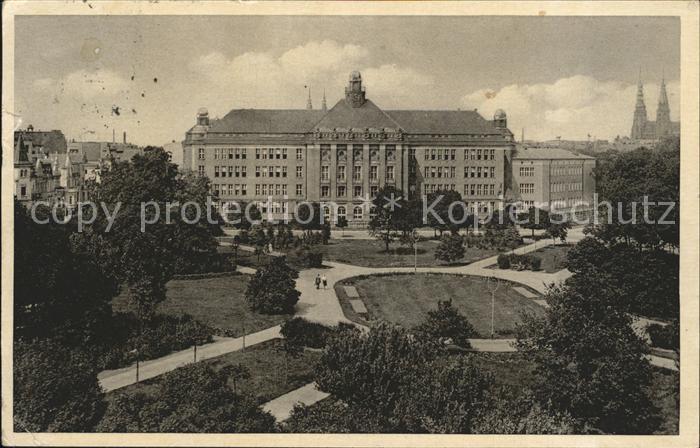 Liegnitz Legnica Hindenburgplatz mit Lyzeum