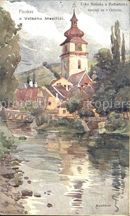 Tschechische Republik Kirchenpartie Kuenstlerkarte