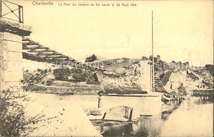 Charleville-Mezieres 08 Pont du chemin de fer sauté