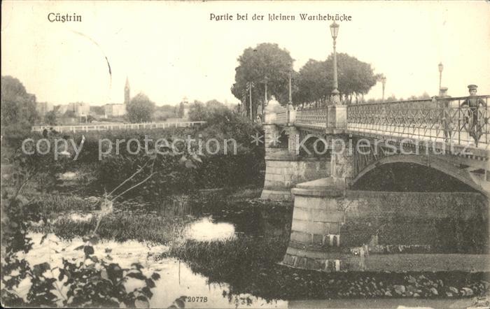 Cuestrin Ostbrandenburg Brueckenpartie an der Warthe