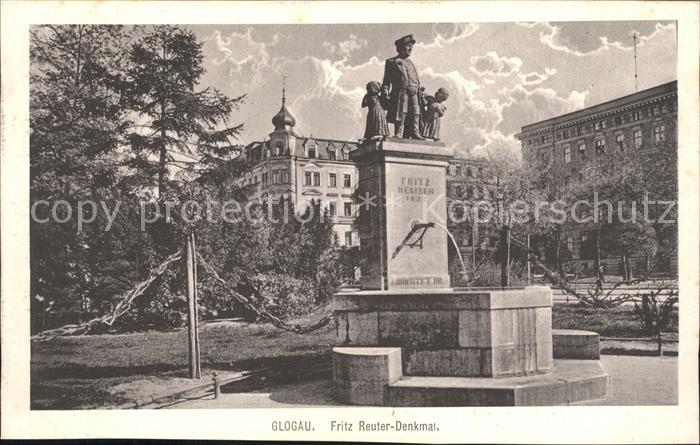 Glogau Niederschlesien Fritz Reuter Denkmal