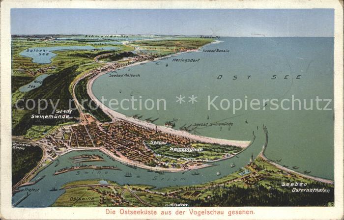 Swinemuende Ostseebad Westpommern Landkarte