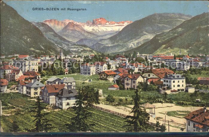 Bozen Suedtirol Gries mit Rosengarten